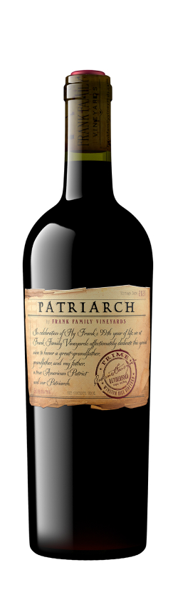 Bottle shot of Frank Family's 2021 Patriarch