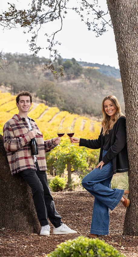 Stella and Jeremy at Winston Hill Vineyard